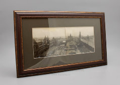 Старинная фотография «Красная площадь во время парада в честь Челюскинцев», СССР, 1934 г.