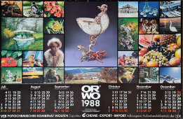 Рекламный настенный календарь компании ORWO на 1988-й год, ГДР, 1987 г. 