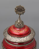 Кубок за I место в Международных соревнованиях по мотоциклетному спорту, металл, лаковая миниатюра, СССР, 1954 г.