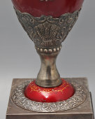 Кубок за I место в Международных соревнованиях по мотоциклетному спорту, металл, лаковая миниатюра, СССР, 1954 г.