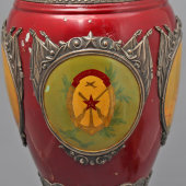 Кубок за I место в Международных соревнованиях по мотоциклетному спорту, металл, лаковая миниатюра, СССР, 1954 г.