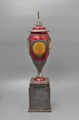 Кубок за I место в Международных соревнованиях по мотоциклетному спорту, металл, лаковая миниатюра, СССР, 1954 г.