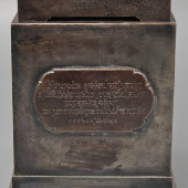 Кубок за I место в Международных соревнованиях по мотоциклетному спорту, металл, лаковая миниатюра, СССР, 1954 г.