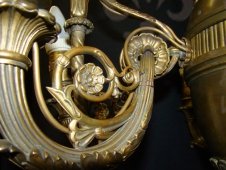 Антикварная бронзовая люстра, Россия, 19 век, электрофицирована