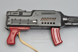 Детская игрушка «Свето-шумовой автомат-пулемет ПЭИ-2», металл, электромеханический металл з-д Дегтярева, г. Ковров, 1980-е
