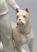 Фигурка «Дрессировка», скульптор Столбова Г. С., фарфор, ЛФЗ, 1950-60 гг.