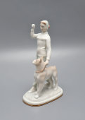 Фигурка «Дрессировка», скульптор Столбова Г. С., фарфор, ЛФЗ, 1950-60 гг.