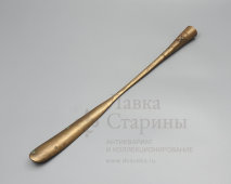Винтажный дизайнерский рожок для обуви в стиле брутализма, мастерская J. Ferrante, бронза, Европа, 1960-1970 гг.