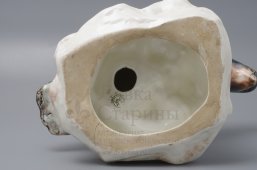 Фаянсовая фигурка «Куропатка», скульптор Кожин П. М., Зик Конаково​, 1950-60 гг.