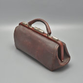 Старинный медицинский саквояж доктора, кожа, Россия, кон. 19, нач. 20 вв.