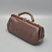 Старинный медицинский саквояж доктора, кожа, Россия, кон. 19, нач. 20 вв.