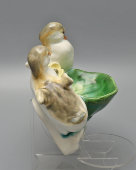 Винтажная настенная мыльница «Утята», скульптор Гуревич Е. М.​, фаянс, ЗиК Конаково, 1955 г.