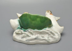 Винтажная настенная мыльница «Утята», скульптор Гуревич Е. М.​, фаянс, ЗиК Конаково, 1955 г.