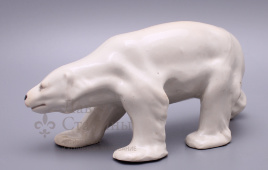 Статуэтка «Белый медведь», ЛФЗ, 1930-е гг., скульптор Блохин В. И., фарфор