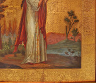 Антикварная деревянная икона «Святая мученица Александра», Россия, 19 в.