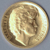 Памятная золотая медаль «Валентина Терешкова. Полет в космос первой женщины в мире 16-19 июня 1963», золото 900 проба, СССР, 1960-е