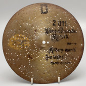 Металлический диск № 2011 с военным маршем для полифона, размер D, Германия, кон. 19 в.