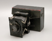 Советский пластиночный пластмассовый фотоаппарат «Турист», объектив Индустар 7, затвор ГОМЗ