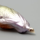 Стеклянная игрушка для ёлки на прищепке «Сова», СССР, 1950-е