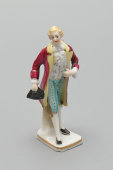 Статуэтка-миниатюра «Галантный кавалер», фарфор, мануфактура Плауэ, Германия, кон. 19 в.