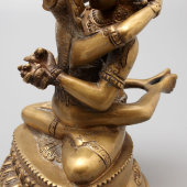 Антикварная бронзовая буддийская статуэтка, Китай, 19 в.