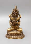 Антикварная бронзовая буддийская статуэтка, Китай, 19 в.
