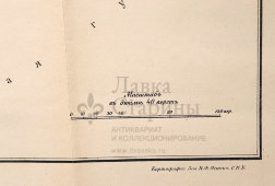 Старинная почтово-телеграфная карта Вологодской губернии, картографич. зав. П. Ф. Петш, Санкт-Петербург, 1900-е