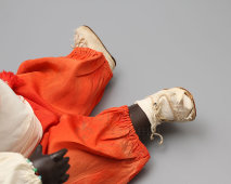Детская игрушка кукла «Негритенок», целлулоид, текстиль, СССР, 1970-е гг.