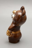Сувенирная статуэтка «Мишка олимпийский-боксер, Олимпиада-80», фарфор