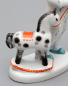 Статуэтка «Мальчик с лошадкой» в редкой росписи, скульптор Столбова Г. С., серия «Счастливое детство», ЛФЗ, 1960-е