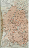 Старинная карта «Брюссель», Большая энциклопедия, масштаб 1:40 000, Санкт-Петербург, 1900-е