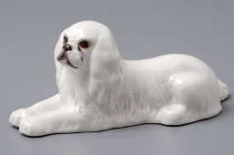 Фарфоровая статуэтка «Собака породы спаниель», анималистика ЛФЗ, скульптор Ризнич И. И.