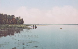 Почтовая карточка "Озеро Вагула. Лiфляндiя"