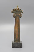 Наградная статуэтка, стела «Политический профиль-99», бронза, камень, Россия, 1999 г.