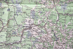 Старинная специальная карта Европейской России, лист № 28, издание Топографического отдела Генерального штаба, Петроград, 1915 г.