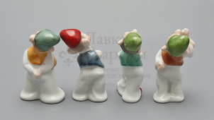 Комплект статуэток «Белоснежка и семь гномов», фарфоровая мануфактура Herend, Венгрия, 1970-80 гг.