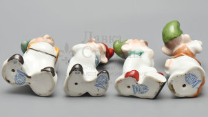 Комплект статуэток «Белоснежка и семь гномов», фарфоровая мануфактура Herend, Венгрия, 1970-80 гг.