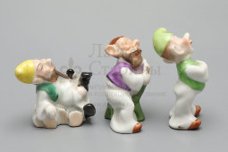 Комплект статуэток «Белоснежка и семь гномов», фарфоровая мануфактура Herend, Венгрия, 1970-80 гг.