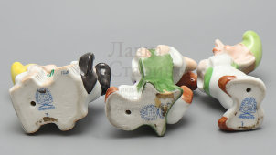Комплект статуэток «Белоснежка и семь гномов», фарфоровая мануфактура Herend, Венгрия, 1970-80 гг.