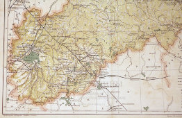 Карта Новгородской губернии Российской губернии, бумага, багет, к. 19 в., н. 20 в.