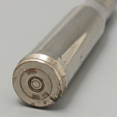 Сувенир, капсула в виде военного снаряда «Священная земля Новороссийска», металл, СССР, 1960-е