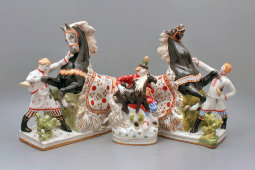 Триптих «Конек-Горбунок», фарфор СССР, ДФЗ Вербилки