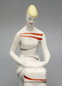 Статуэтка «Девушка с книгой», скульптор Киселев А. А., ЛЗФИ, 1950-60 гг.