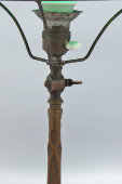 Настольная лампа в стиле модерн со стеклянным зеленым абажуром, Россия, 1900-10 гг.