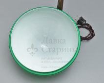 Настольная лампа в стиле модерн со стеклянным зеленым абажуром, Россия, 1900-10 гг.