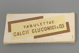 Упаковка из-под таблеток​ «Кальция глюконат» по 0,5 г, Химфармзавод № 1, Ленсовнархоз, сер. 20 в.