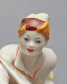 Статуэтка «Иванушка и Жар-птица», скульптор Якимова Г. П., художник Лупанова Е. Н., ЛФЗ, 1950-60 гг.