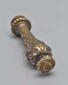 Старинная личная печать с растительным декором, бронза, Европа, кон. 19, нач. 20 вв.