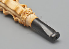 Старинный курительный мундштук, слоновая кость, резьба, Германия, 19 в.