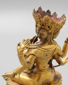 Статуэтка буддийского трёхголового божества Намгьялма, бронза, Китай, 19 в.